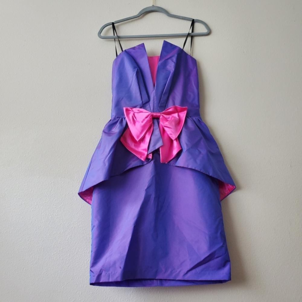Vintage Roberta 80s 90s Purple & Pink Prom Dress Size 9/10 Barbie Dress Inspo